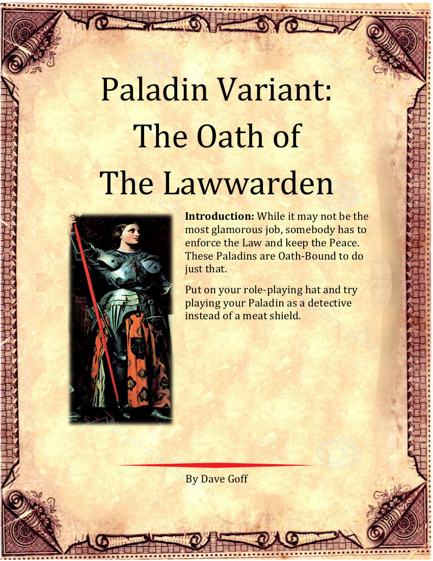 Oath of devotion 5e wikidot