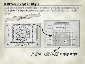 Excerpt of Wizard Scrolls for D&D 5th Edition