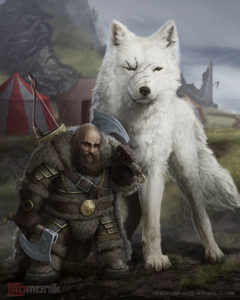 Dwarf Ranger Beast Bond with Wolf